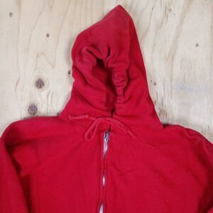 Vintage Blank Hoodie Sweatshirt 50/50 Red